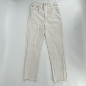 Madewell White The Perfect Vintage Crop Rough Hem Jeans Size 27 Women’s